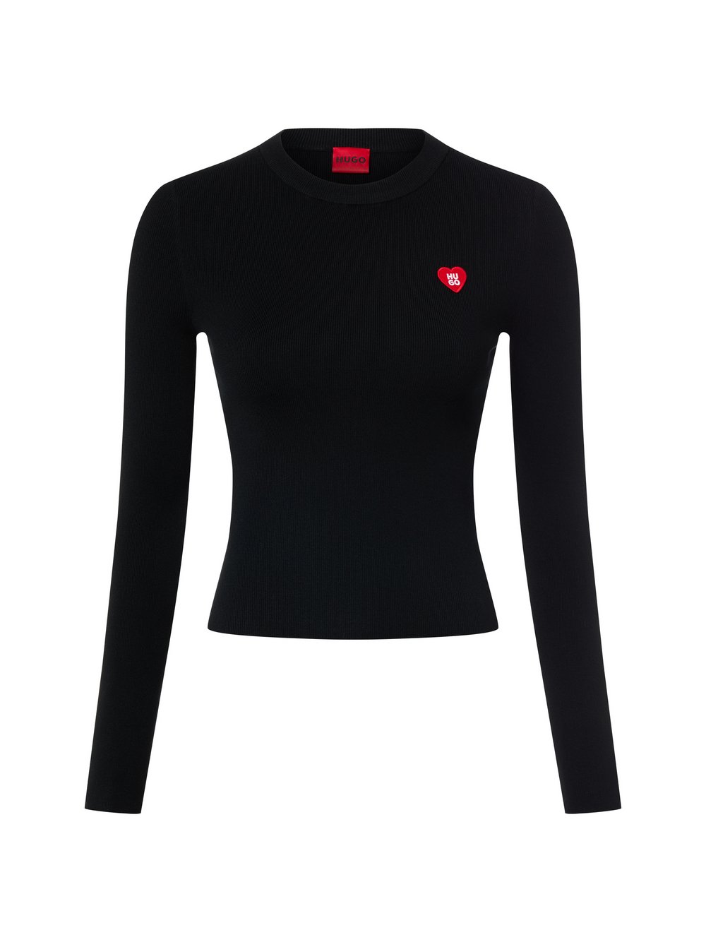 HUGO Langarmshirt Damen schwarz, S