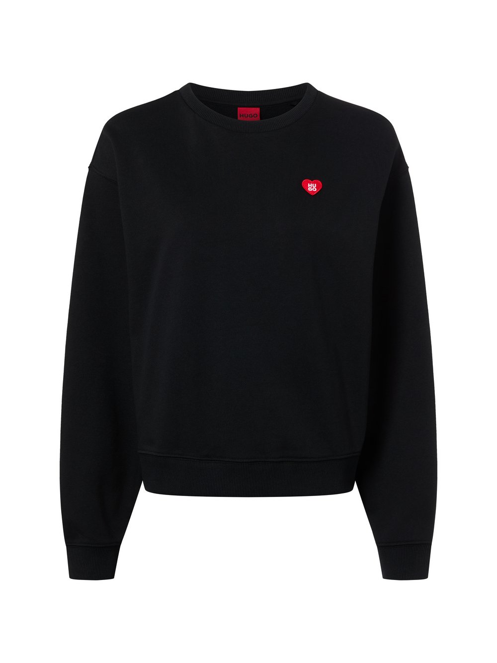 HUGO Sweatshirt Damen Baumwolle schwarz, L