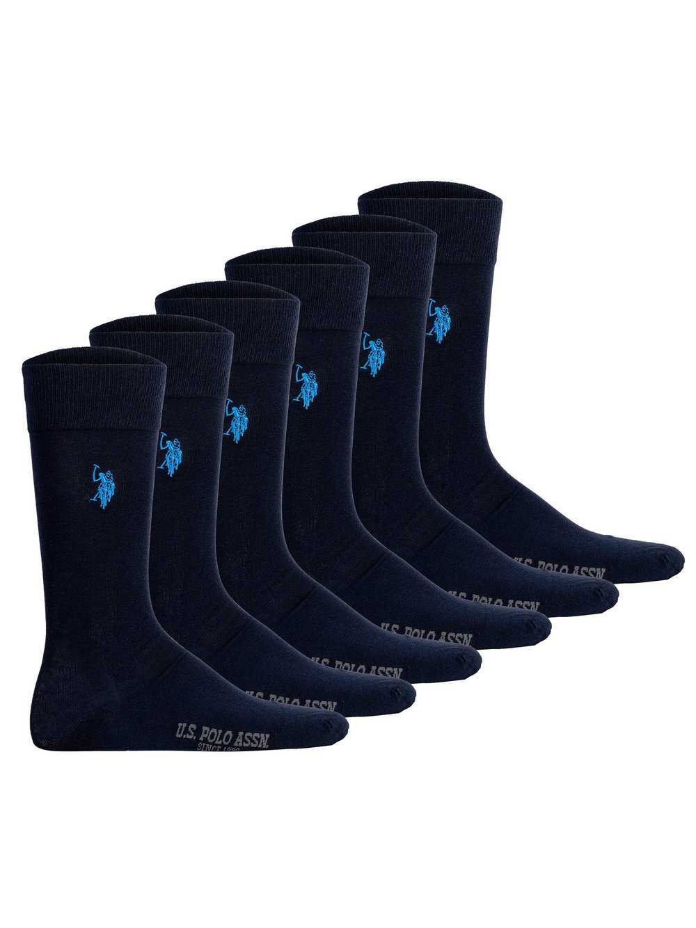 U.S. Polo Assn. Socken 6er Pack Herren Baumwolle blau, 39-42