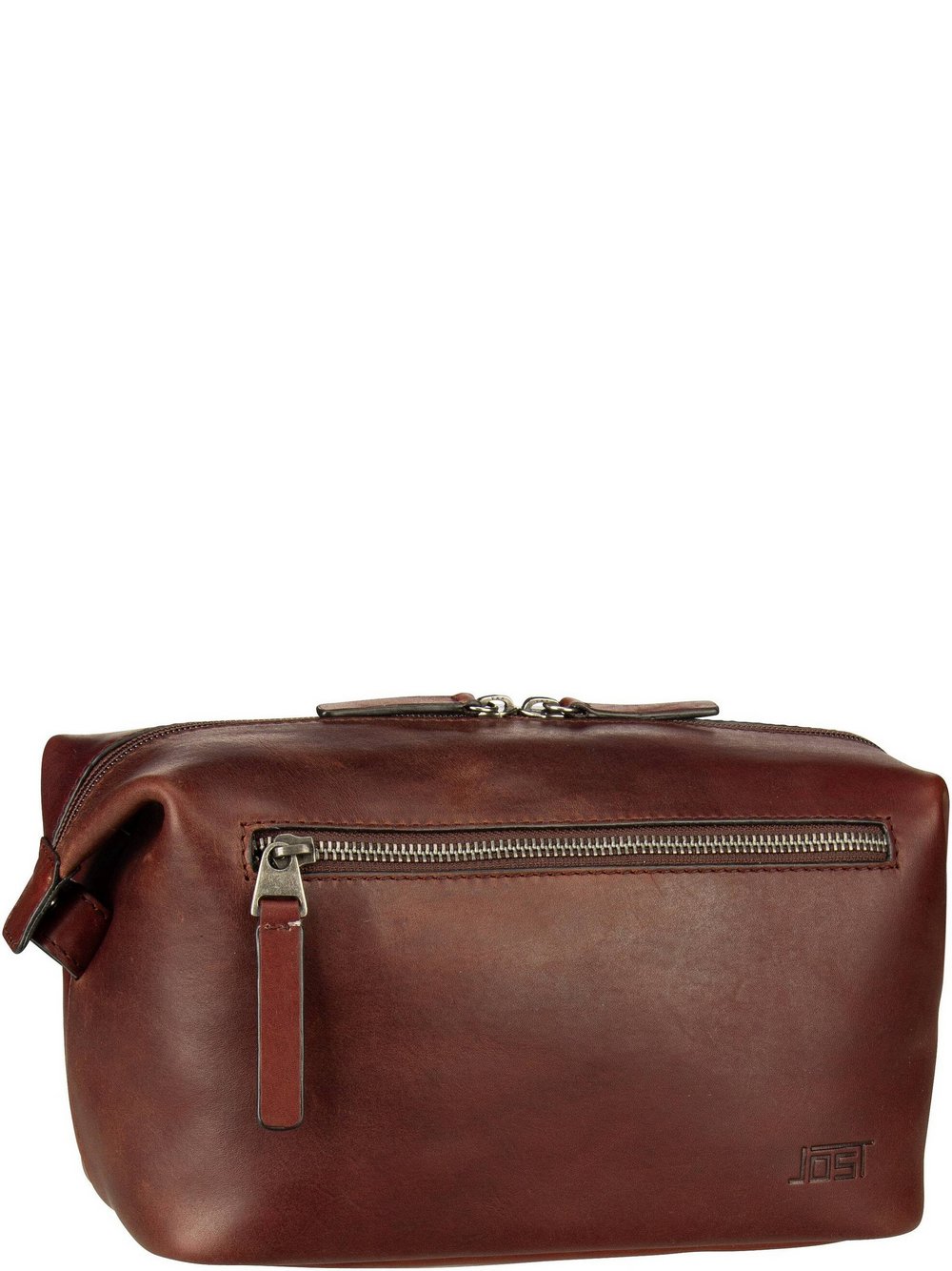 Jost Kulturbeutel Herren Leder braun, ONE SIZE