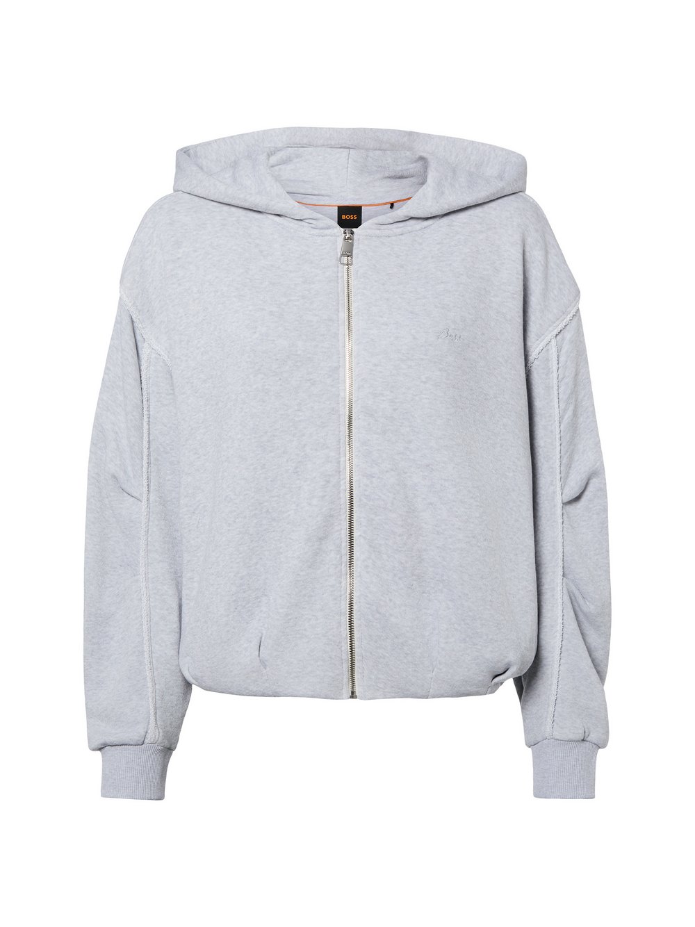 Thumbnail - BOSS Orange Kapuzenjacke Damen Baumwolle grau meliert, M