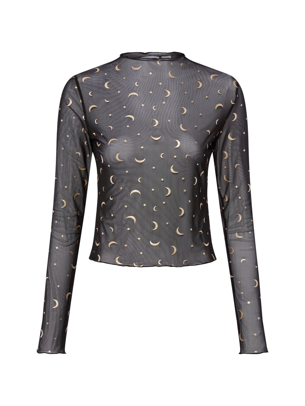 Thumbnail - Noisy May Mesh-Langarmshirt Damen mehrfarbig bedruckt, S