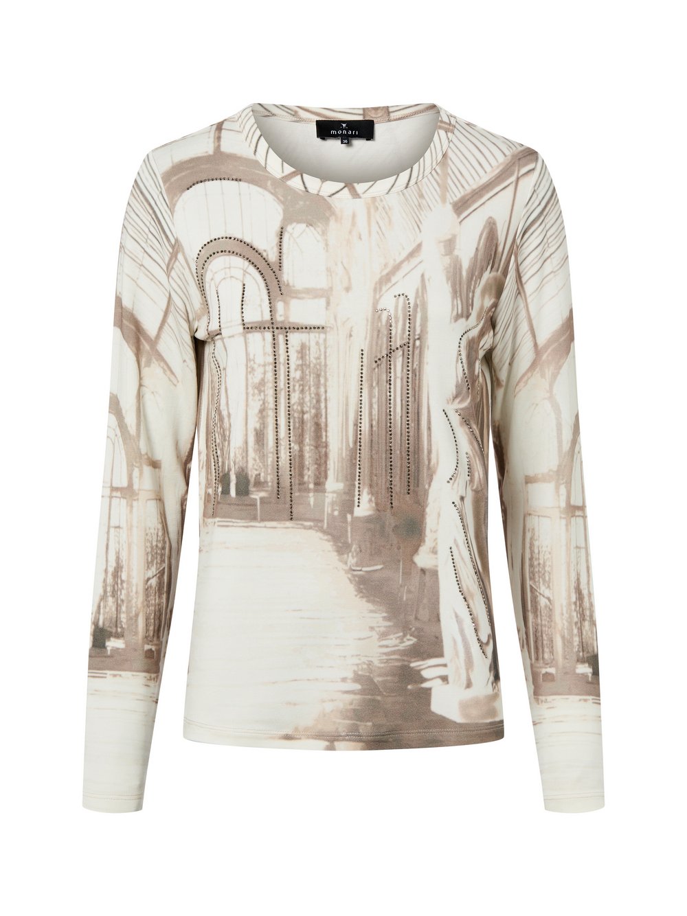 Monari Langarmshirt Damen Viskose mehrfarbig bedruckt, 44