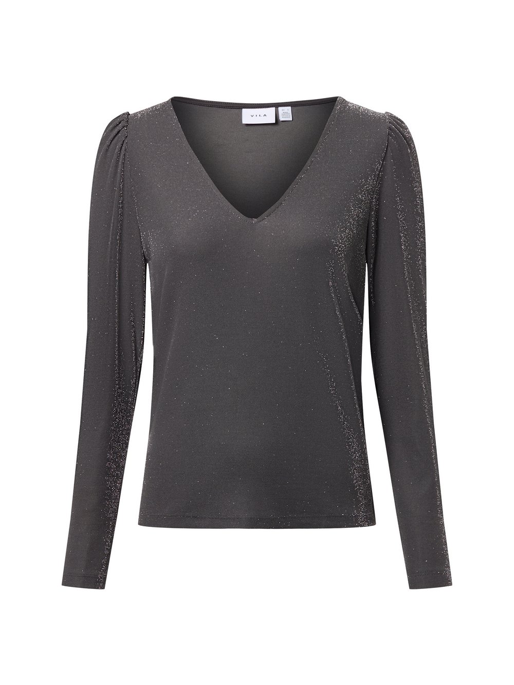 Vila Langarmshirt Damen Metall mehrfarbig, XS