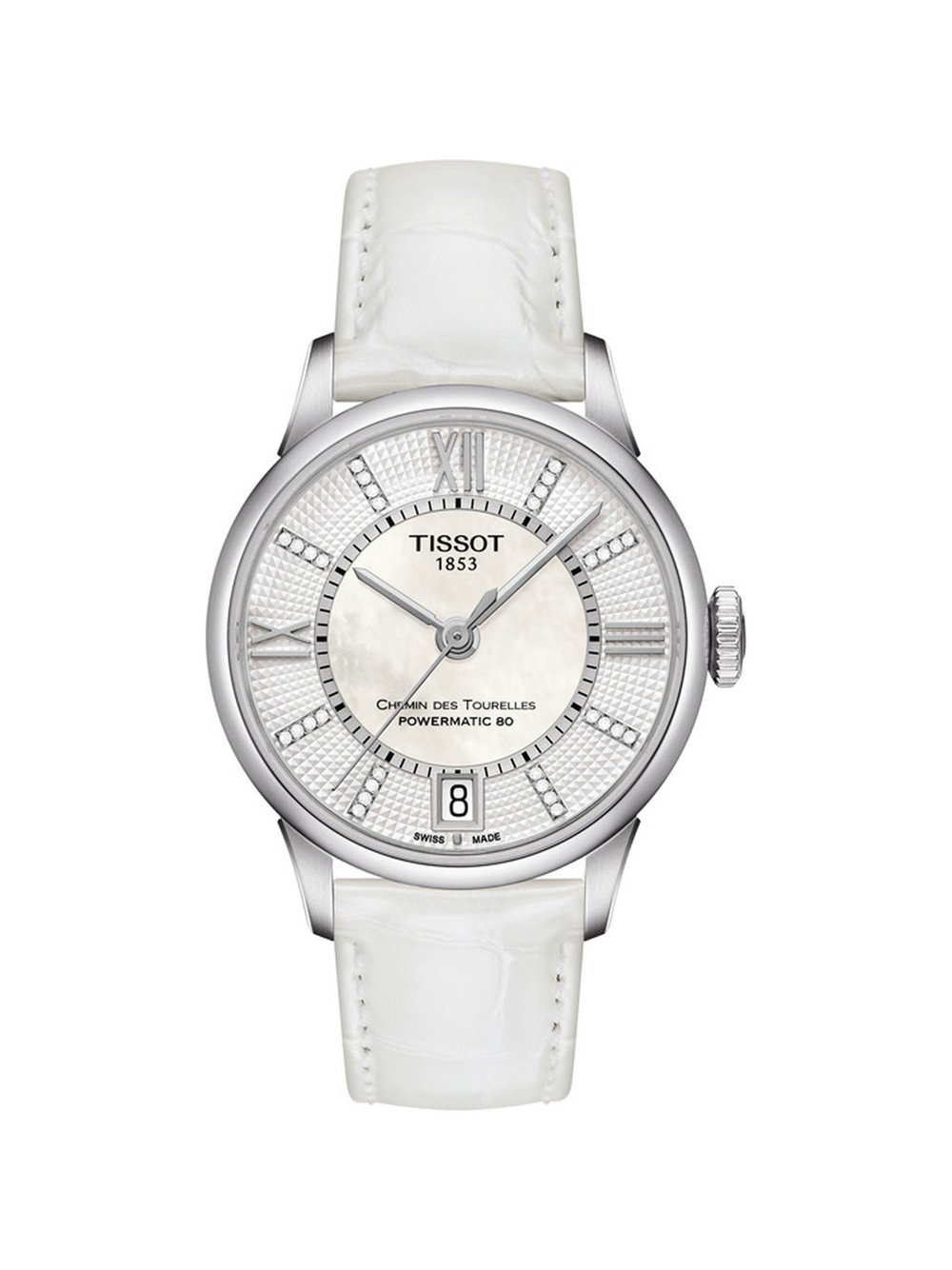 Tissot Automatikuhr Damen Edelstahl weiß, ONE SIZE