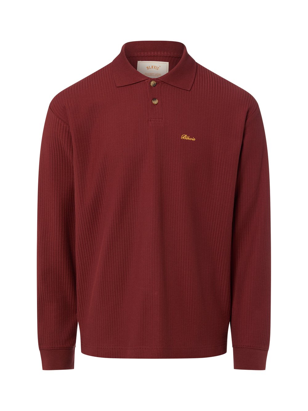 BLKVIS Strick-Poloshirt Herren Baumwolle braun, L