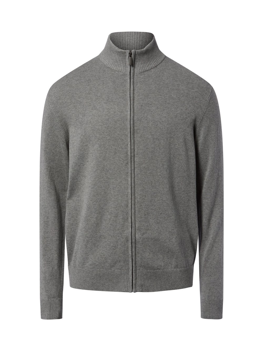 Nils Sundström Strickjacke Herren Baumwolle grau, XXL