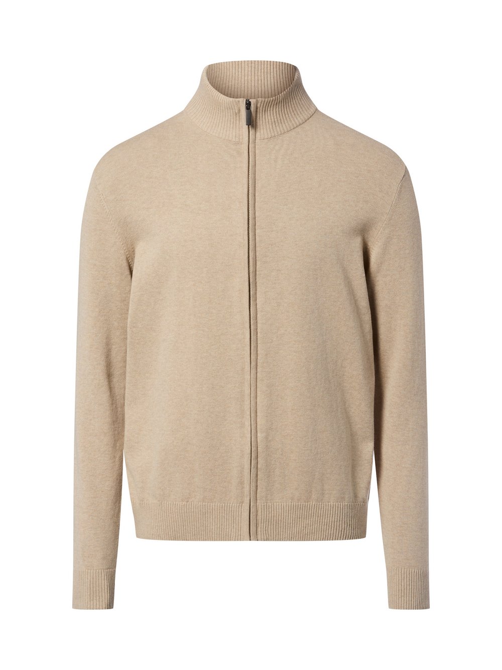 Nils Sundström Strickjacke Herren Baumwolle beige, L