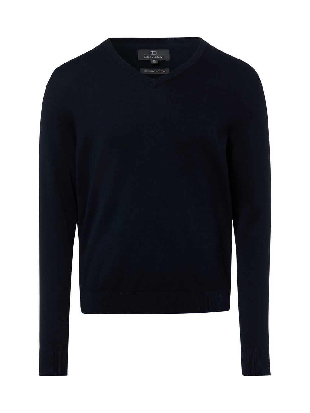 Nils Sundström Strickpullover Herren Baumwolle blau, XL