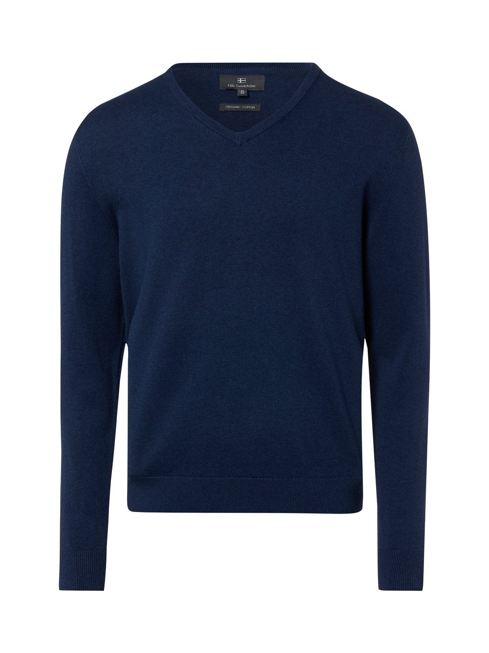 Nils Sundström Strickpullover Herren Baumwolle blau, L