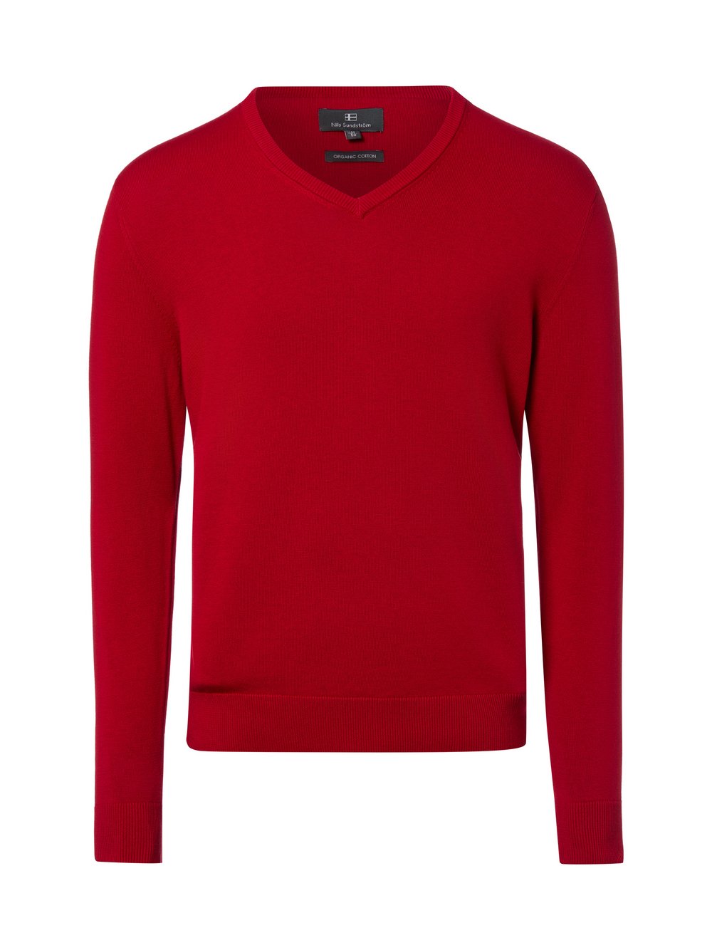 Nils Sundström Strickpullover Herren Baumwolle rot, S