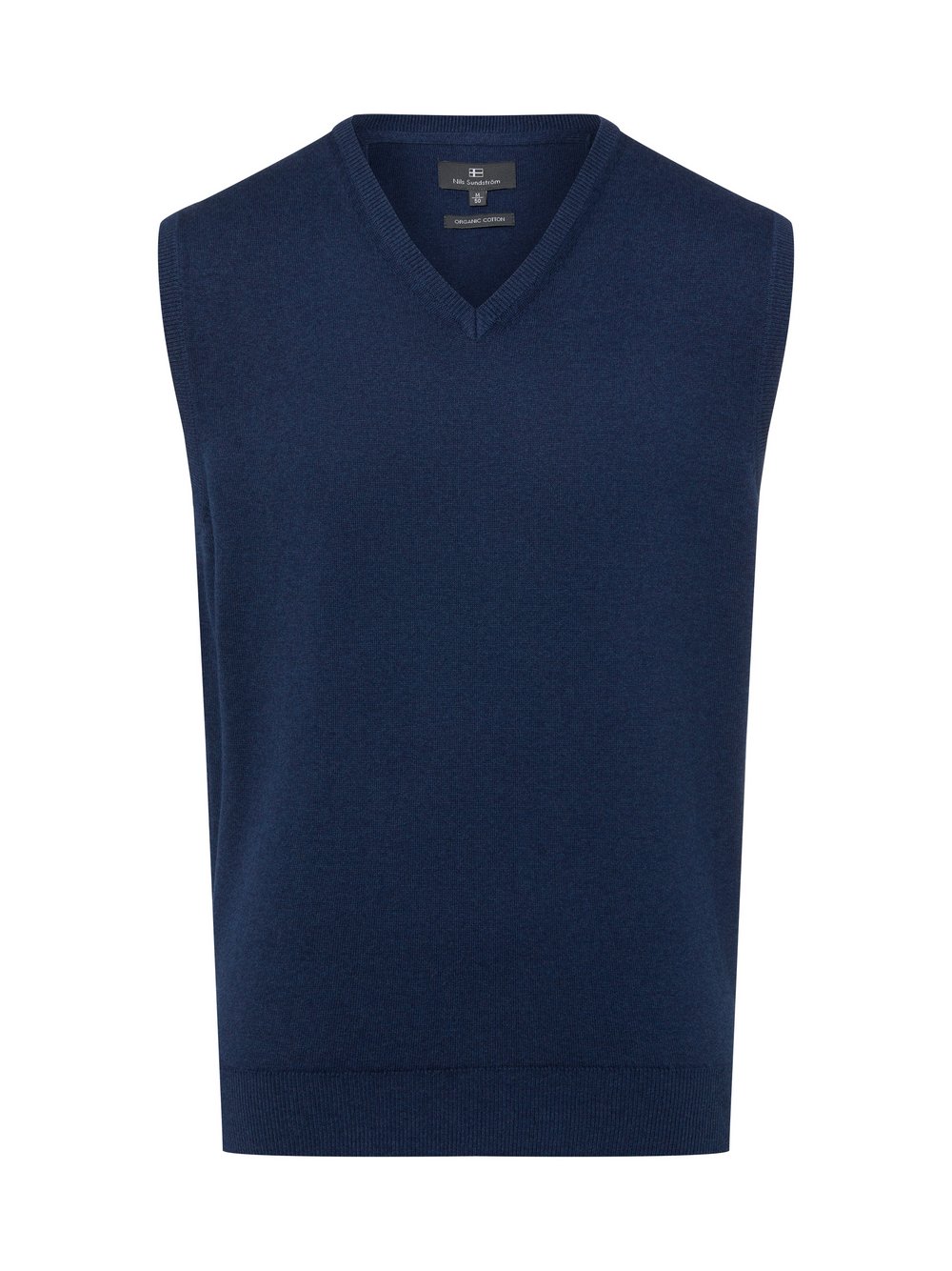 Nils Sundström Strickpullunder Damen Baumwolle blau, XL