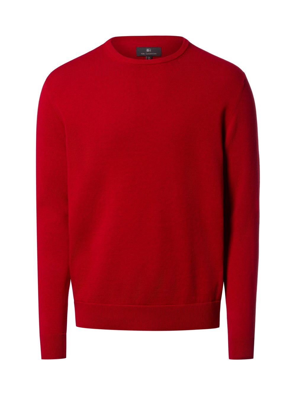 Nils Sundström Strickpullover Herren Baumwolle rot, M