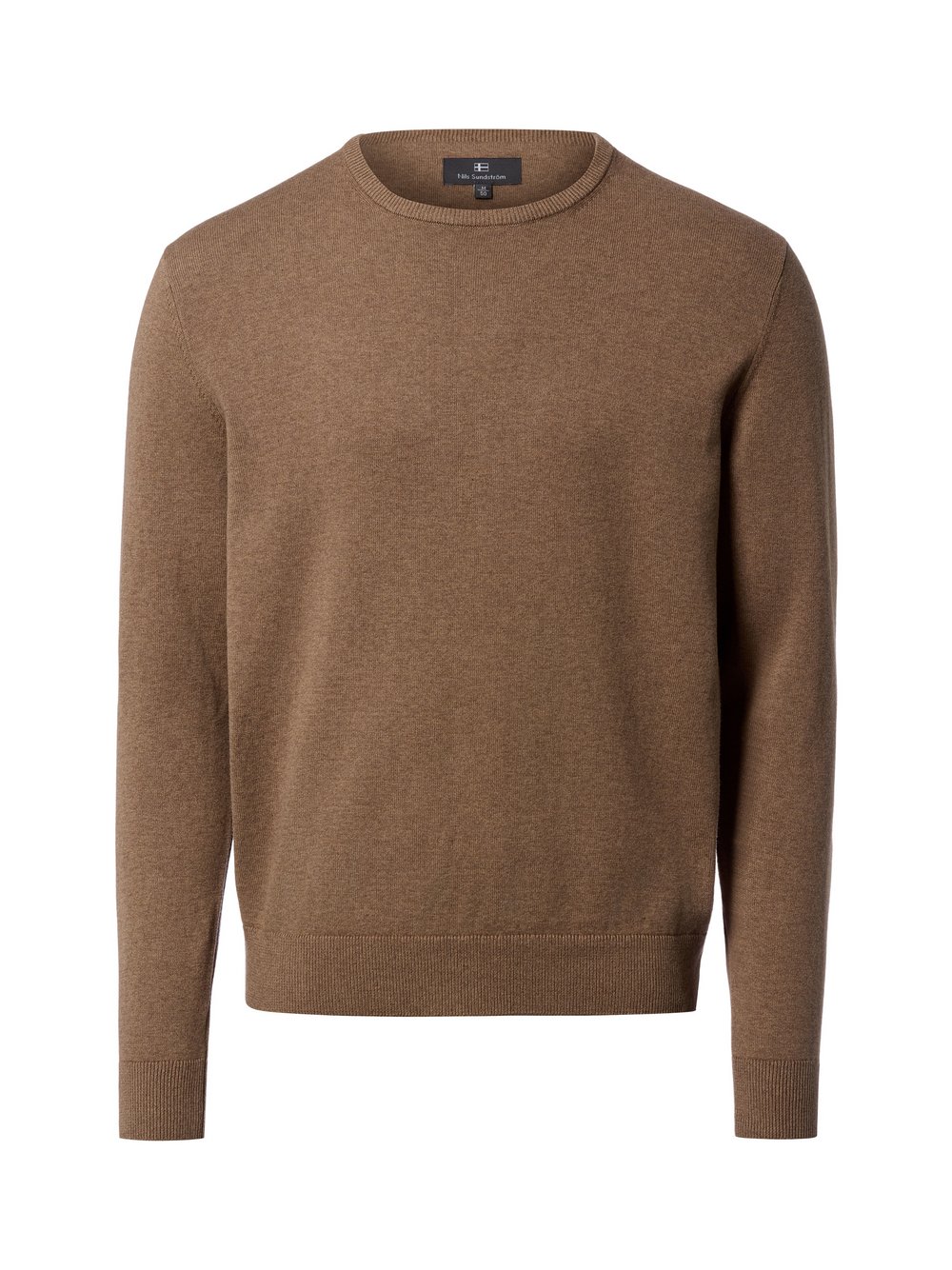 Nils Sundström Strickpullover Herren Baumwolle braun, S