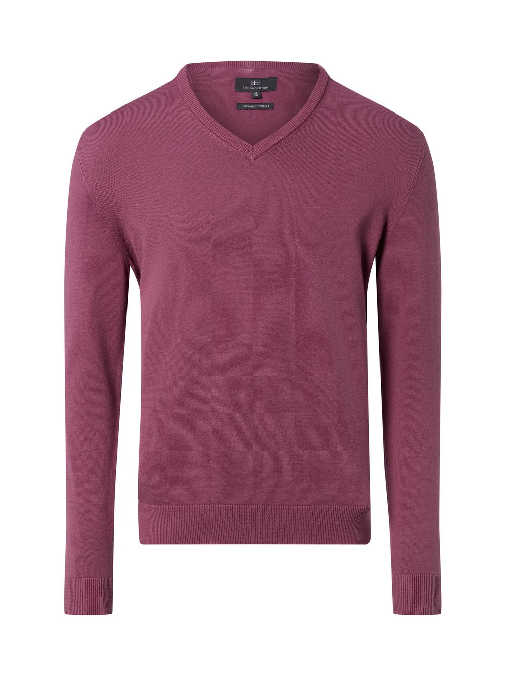 Nils Sundström Strickpullover Herren Baumwolle lila, M