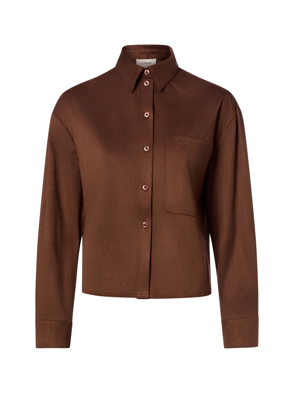 Thumbnail - s.Oliver Hemdbluse Damen Stretch braun, 38