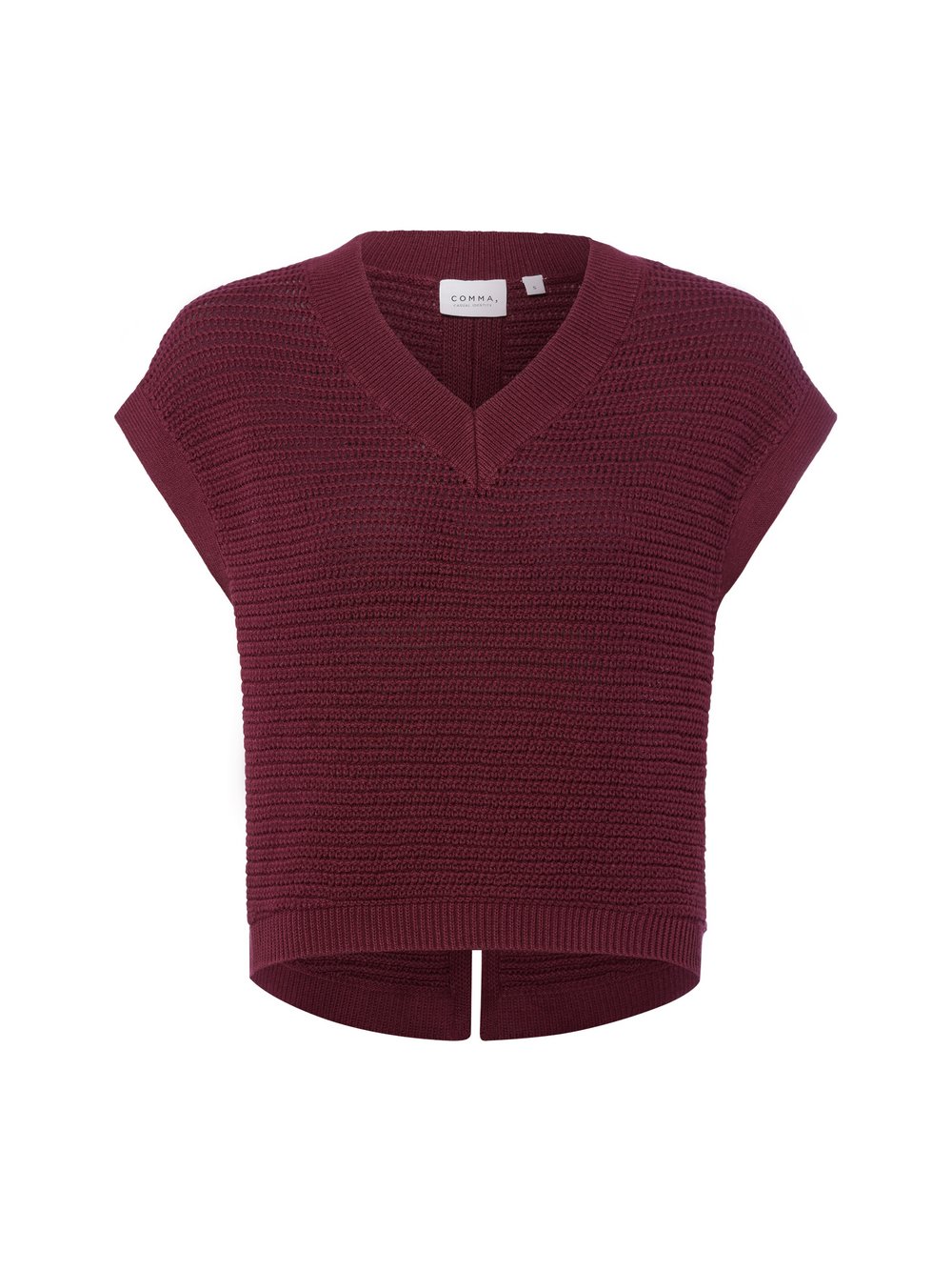 comma casual identity Strickpullunder Damen Baumwolle rot, L