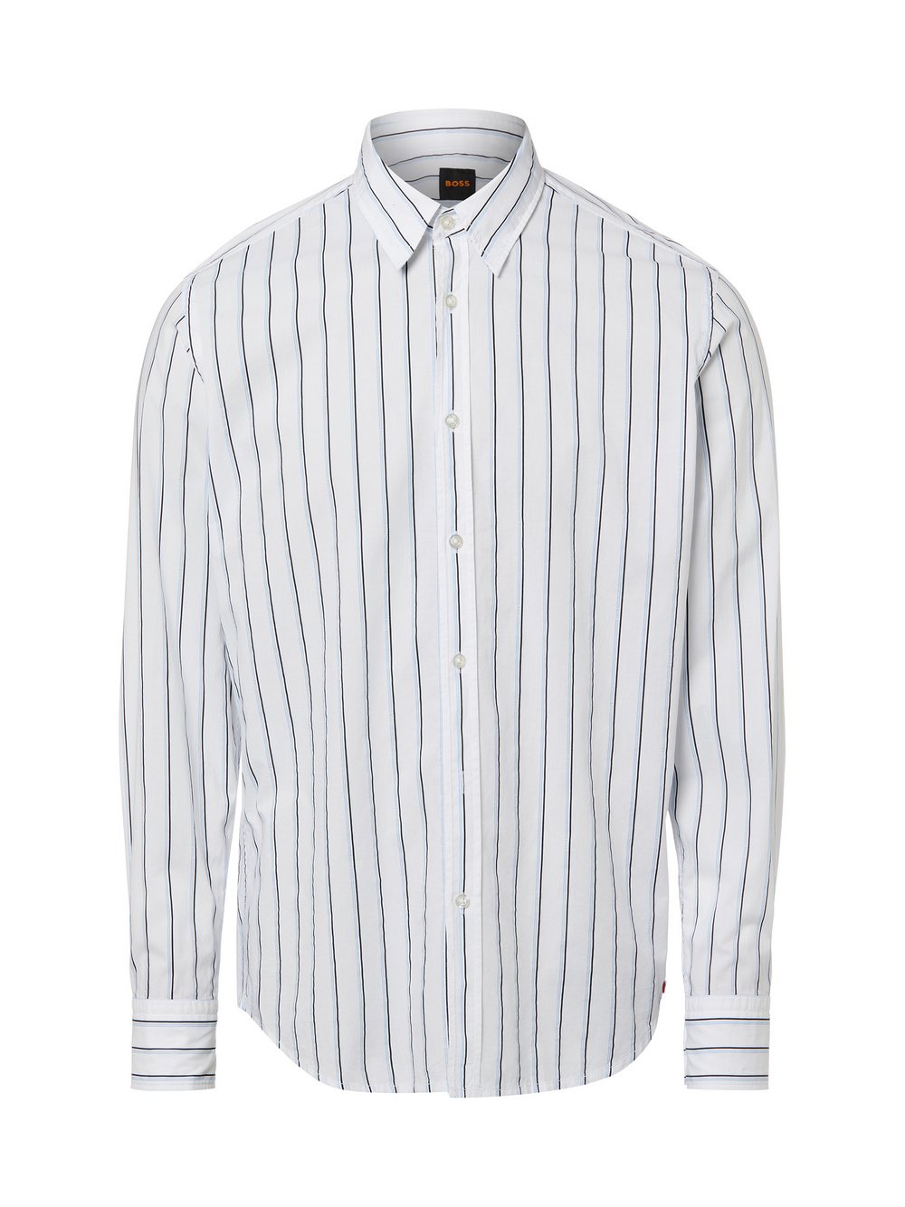 BOSS Orange Businesshemd Herren Regular Fit Baumwolle (100%) weiß gestreift, L
