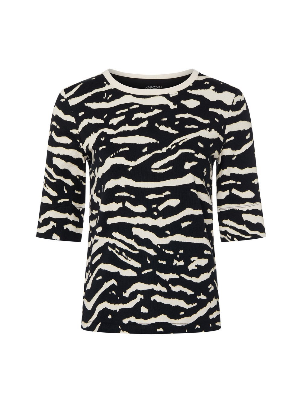 Marc Cain T-Shirt Damen Baumwolle schwarz gemustert, 44