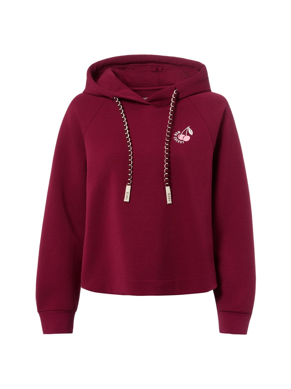 Thumbnail - Marc Cain Hoodie Damen Baumwolle rot bedruckt, 40
