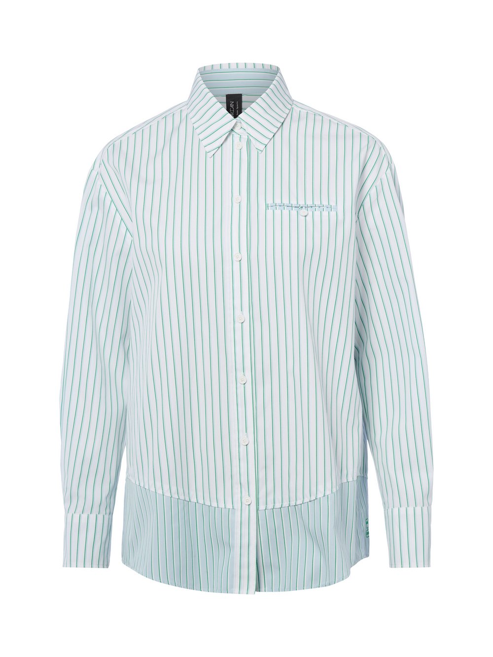 Thumbnail - Marc Cain Hemdbluse Damen Baumwolle mehrfarbig gestreift, 44