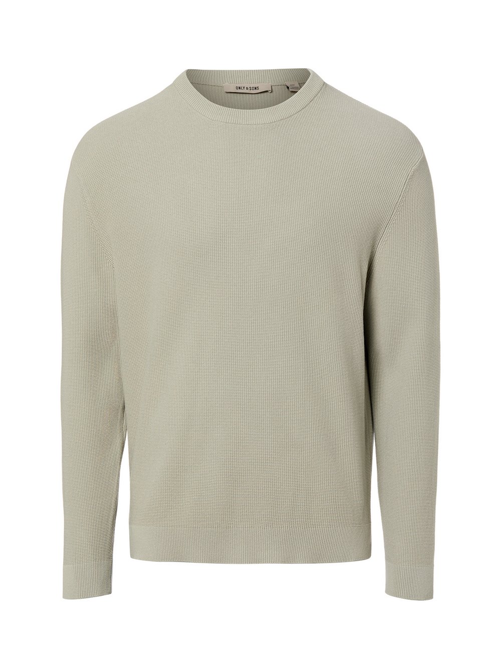 Thumbnail - Only&Sons Strickpullover Herren Baumwolle (100%) grau strukturiert, M