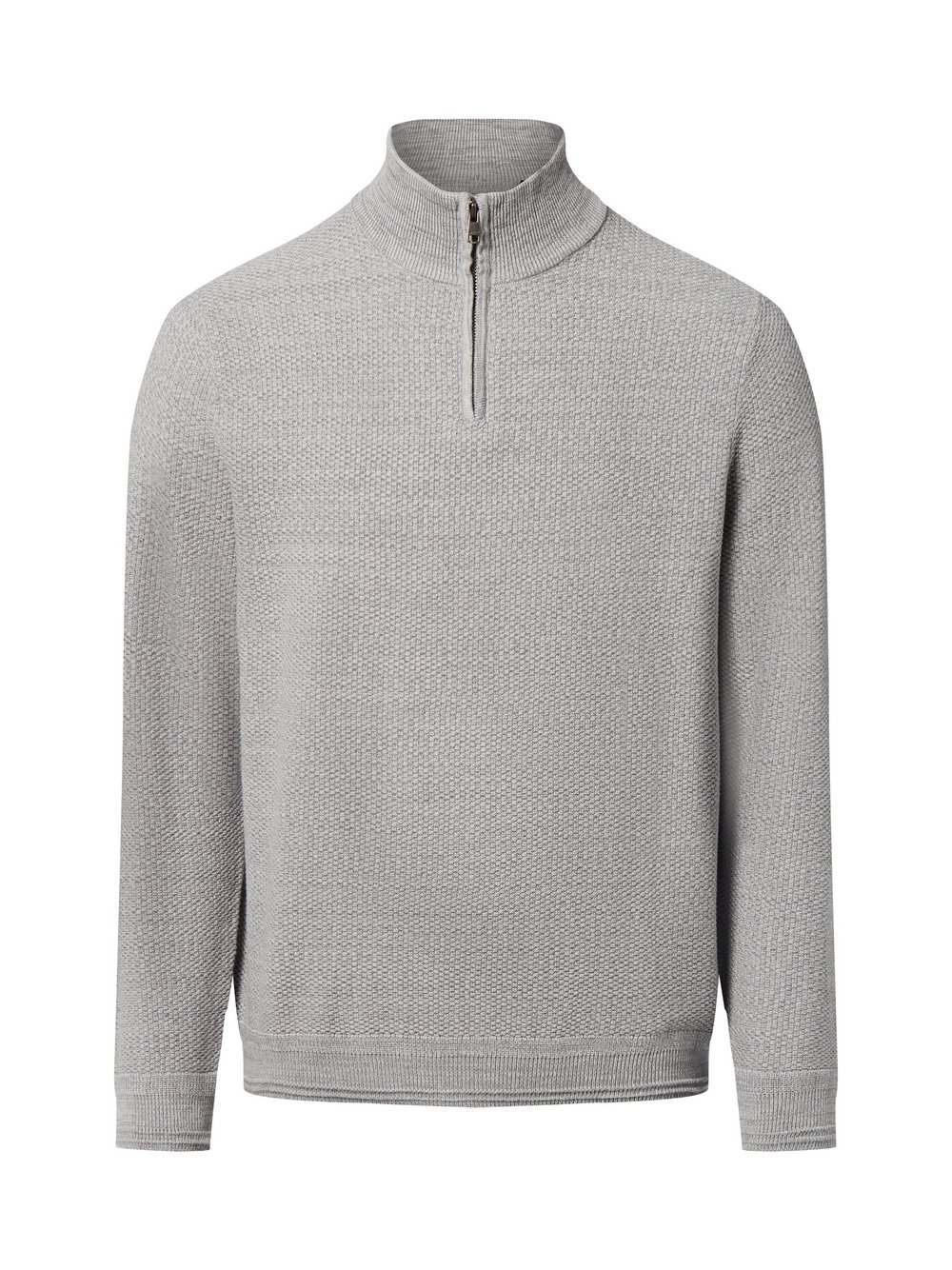 Thumbnail - Superdry Strickpullover Herren Baumwolle grau strukturiert, M