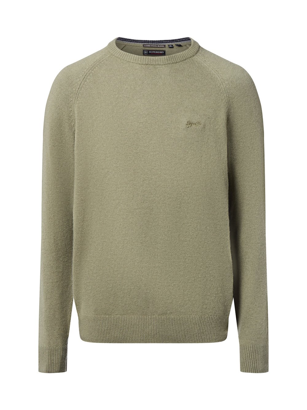 Thumbnail - Superdry Strickpullover mit Woll-Anteil Herren Wolle grün, XXXL