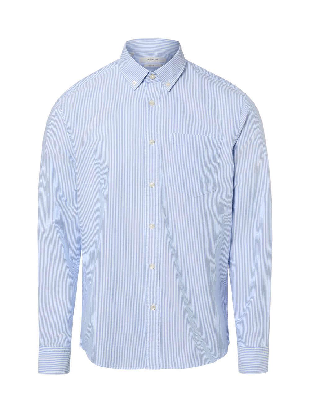 Thumbnail - Selected Freizeithemd Herren Regular Fit Baumwolle (100%) blau gestreift, XL