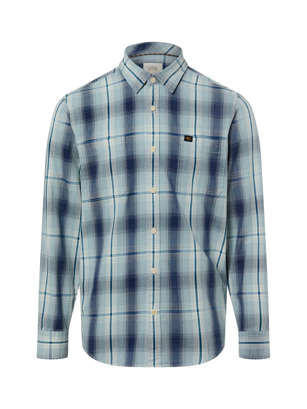 Thumbnail - Camel Active Hemd Herren Regular Fit Baumwolle blau kariert, XL
