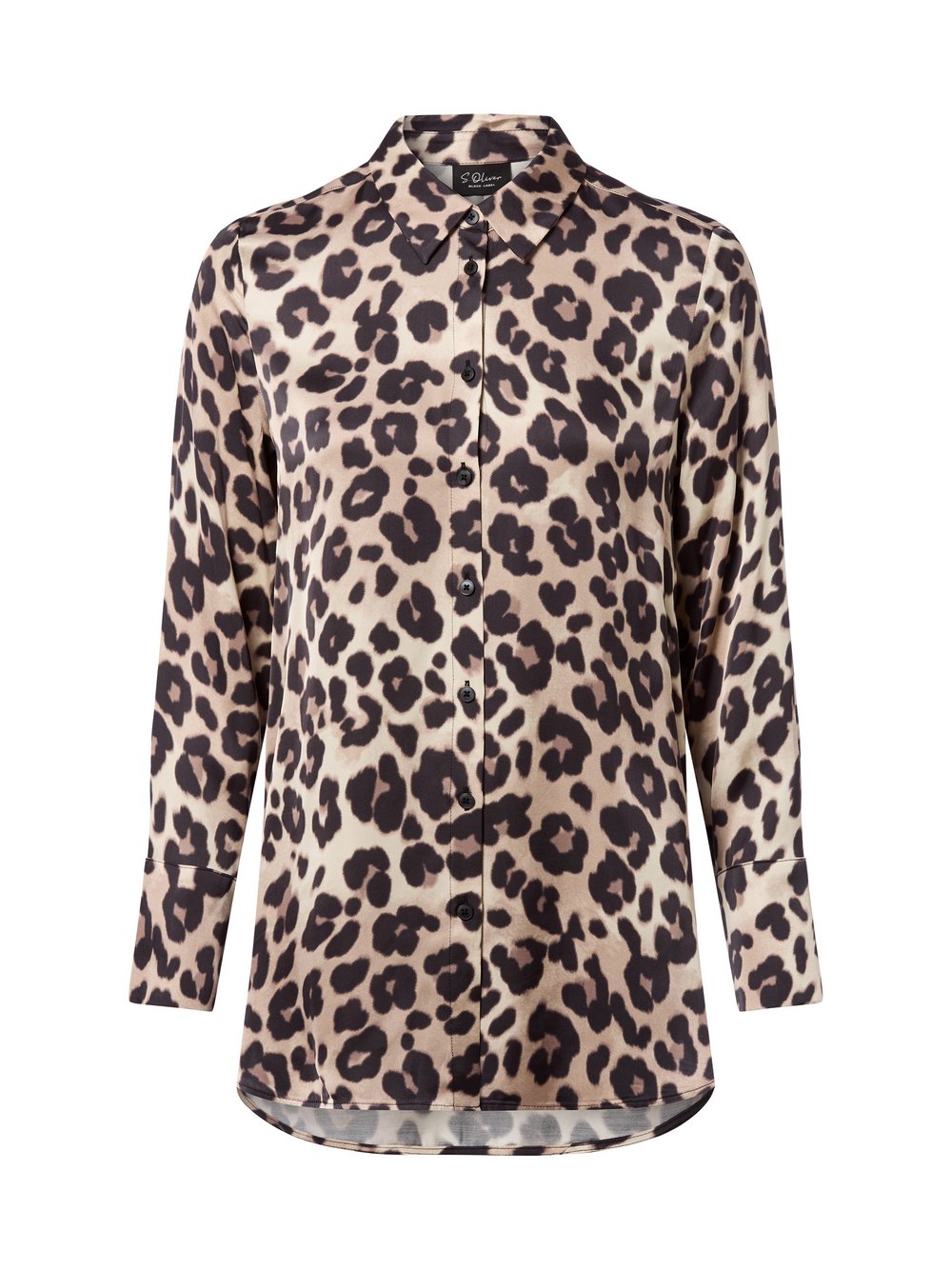 s.Oliver BLACK LABEL Bluse Damen Satin mehrfarbig gemustert, 34