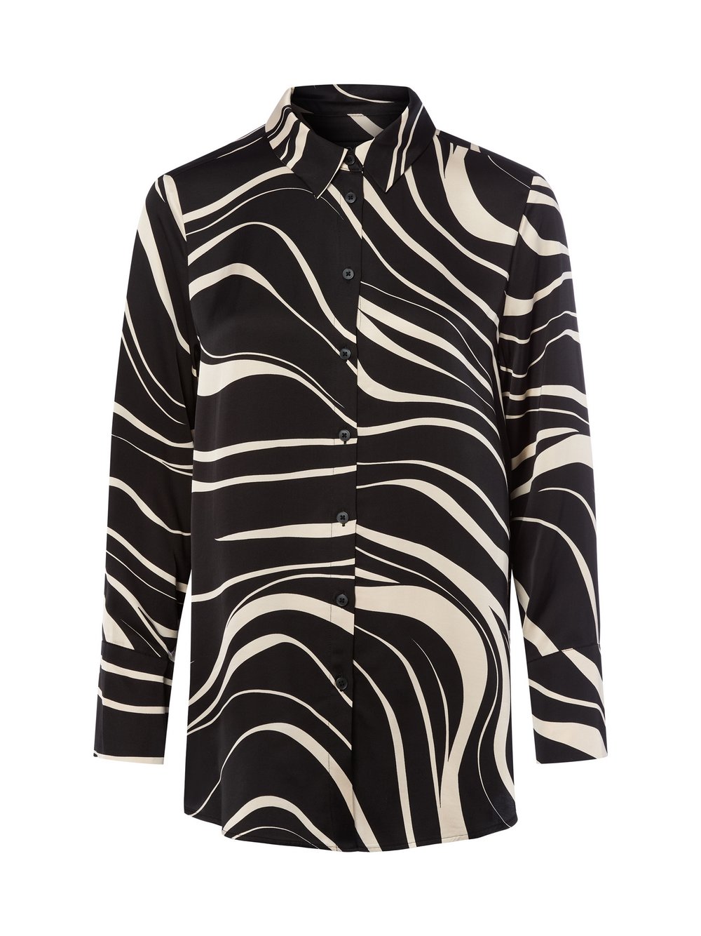 s.Oliver BLACK LABEL Bluse Damen Satin mehrfarbig gemustert, 40