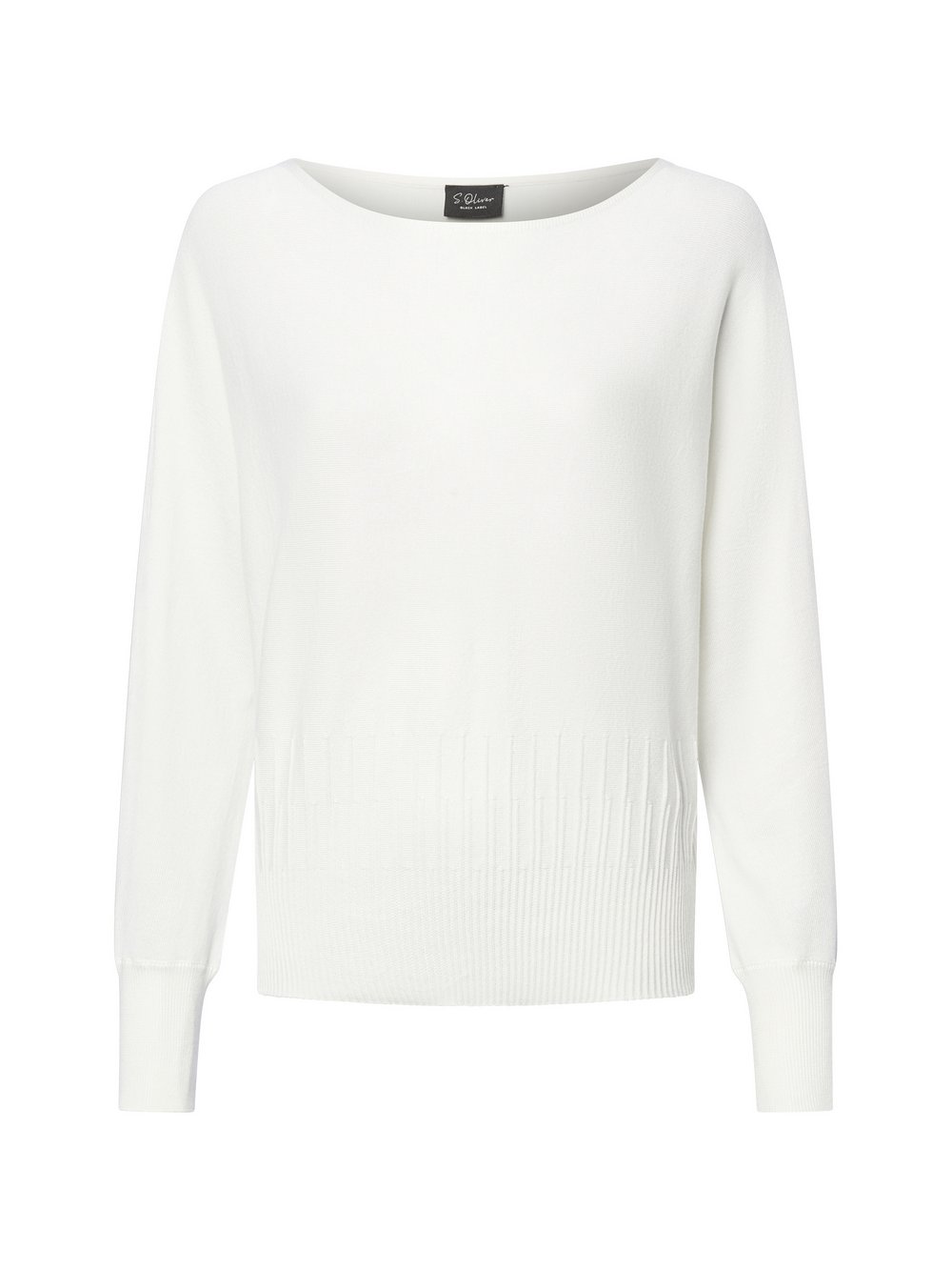 s.Oliver BLACK LABEL Strickpullover Damen Feinstrick weiß, 48