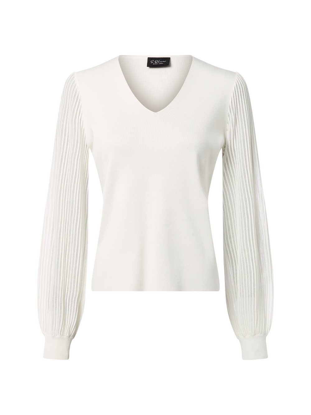 s.Oliver BLACK LABEL Feinstrickpullover Damen Viskose weiß, 48