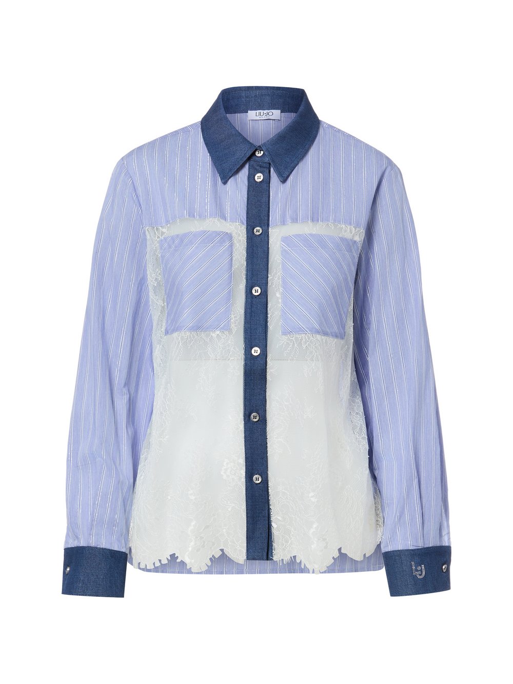 Liu Jo Collection Hemdbluse Damen Baumwolle mehrfarbig gestreift, 42