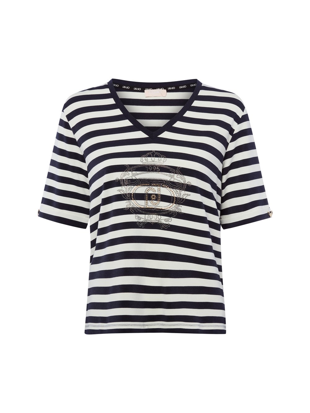 Liu Jo Collection T-Shirt Damen Bambus mehrfarbig gestreift, XL