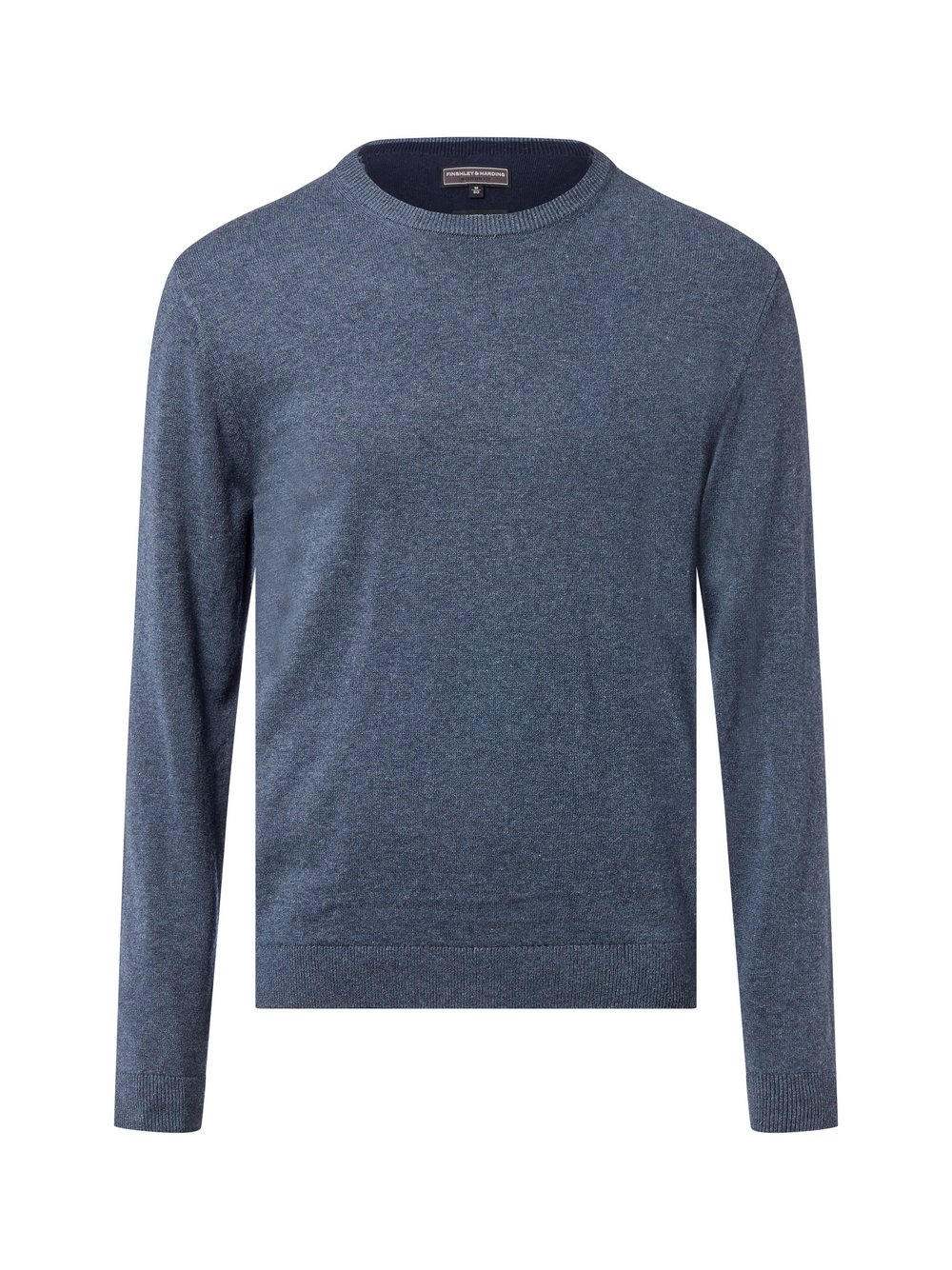 Finshley & Harding Pullover mit Cashmere-Anteil Herren Baumwolle blau meliert, L