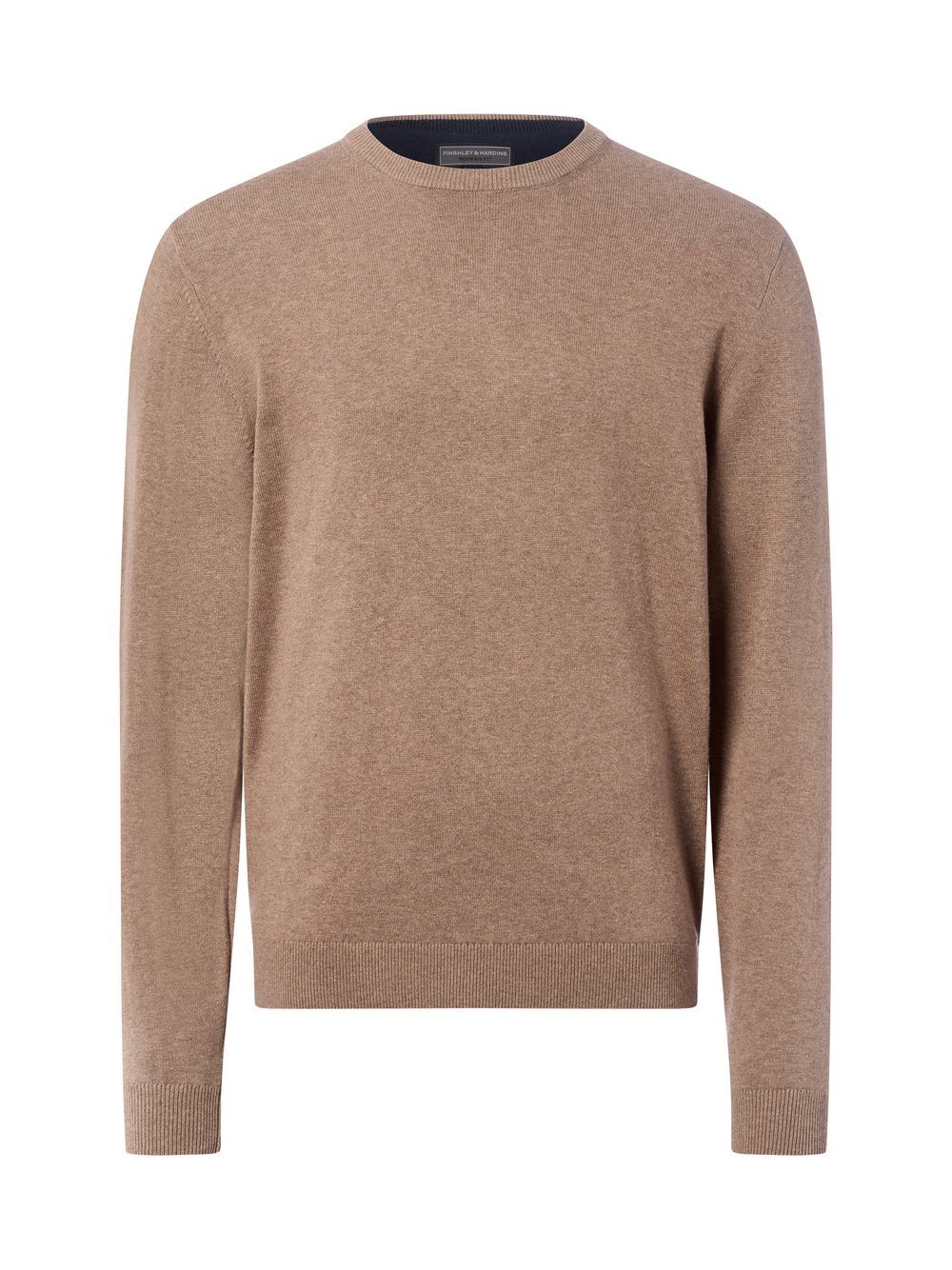 Finshley & Harding Pullover mit Cashmere-Anteil Herren Baumwolle braun meliert, L