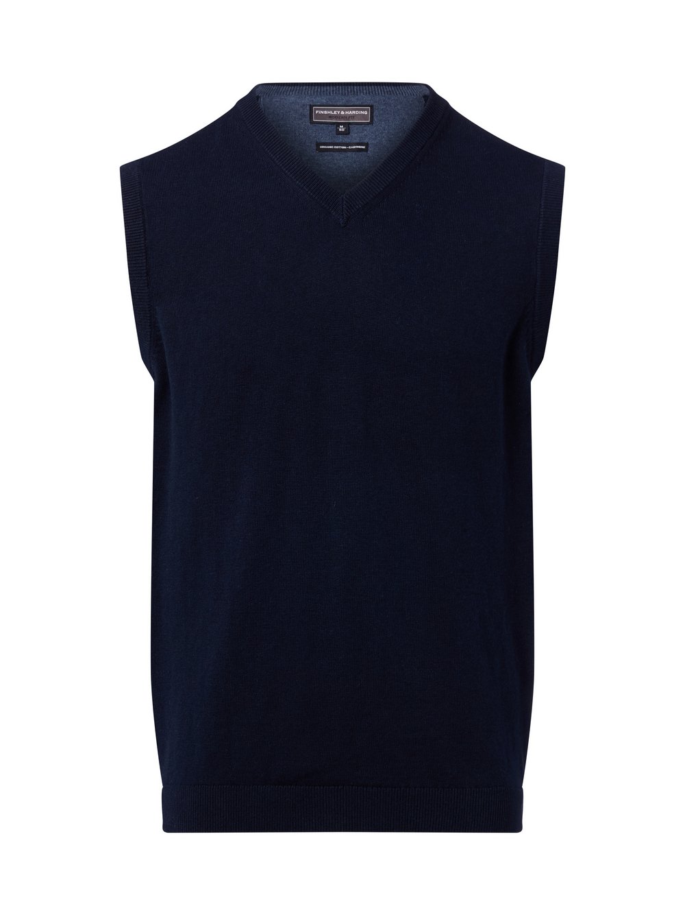 Finshley & Harding Pullunder mit Cashmere-Anteil Herren Baumwolle blau, L