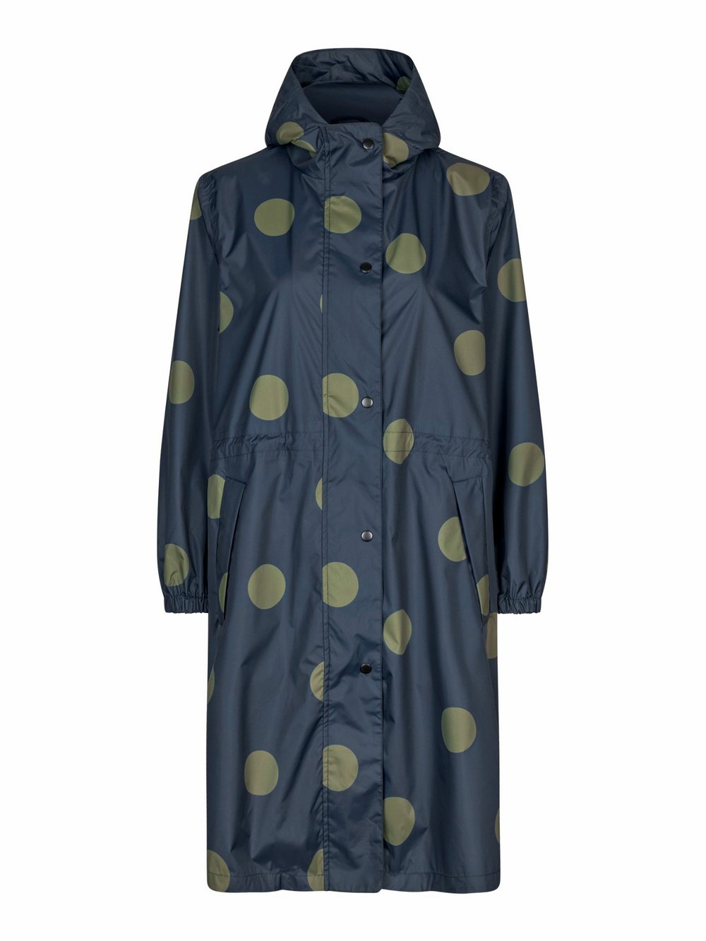 Masai Regenmantel Damen blau bedruckt, 36