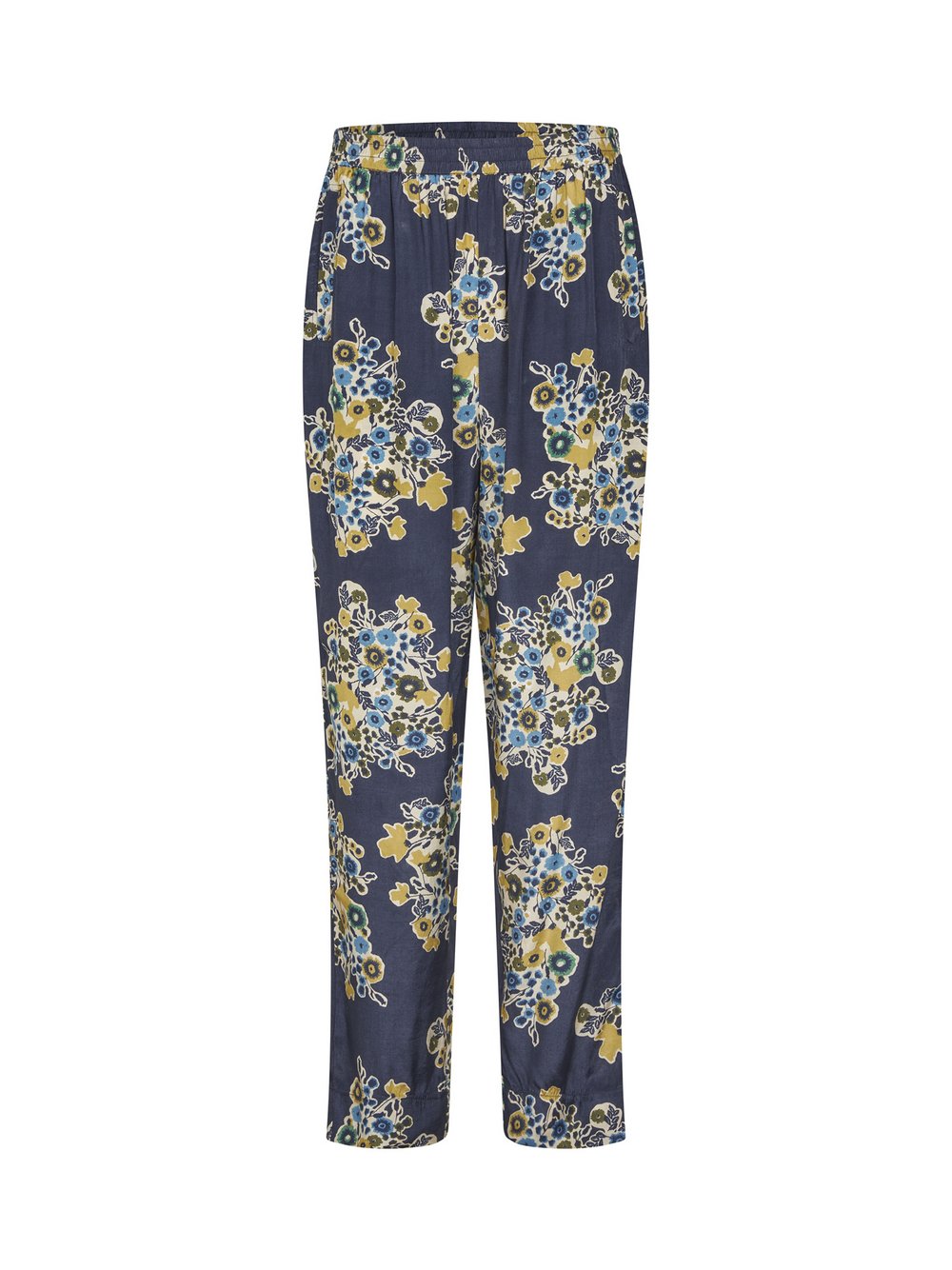 Masai 7/8 Stoffhose Damen Viskose blau bedruckt, 38