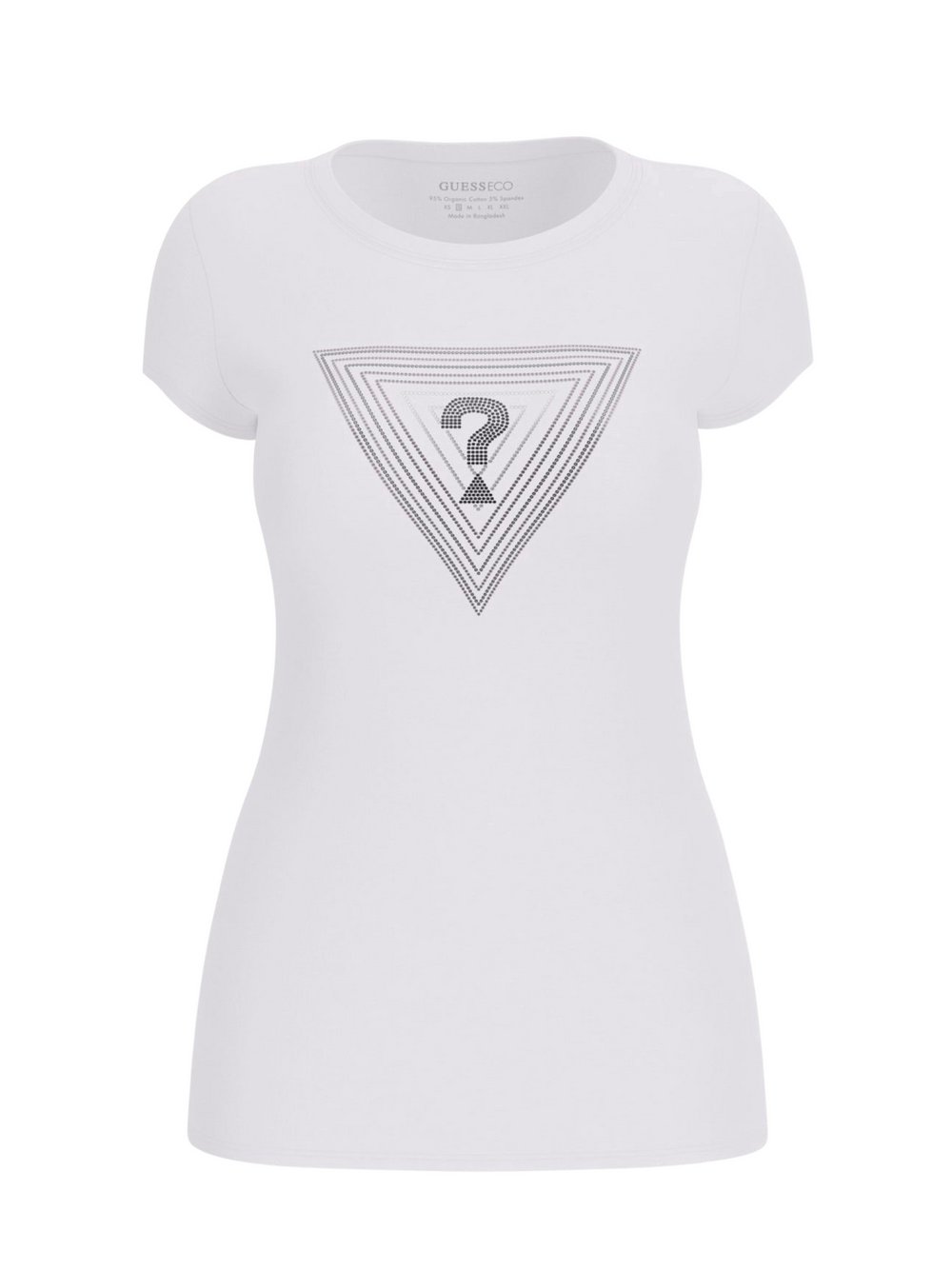 GUESS T-Shirt Damen Baumwolle weiß bedruckt, XS