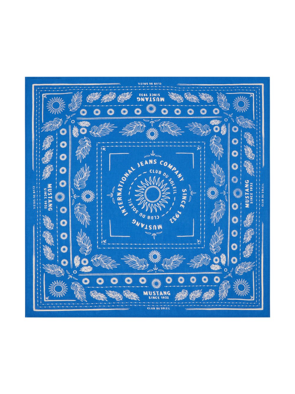 Mustang Schal Damen Baumwolle blau, ONE SIZE