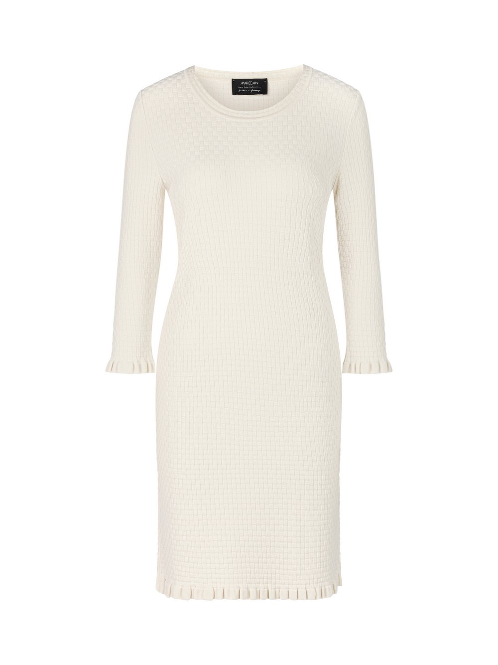 Marc Cain Kleid Damen Viskose beige strukturiert, 38