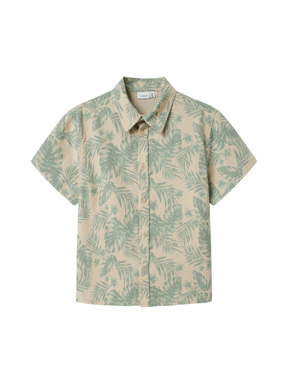 name it Hemd Jungen Baumwolle grün gemustert, 116