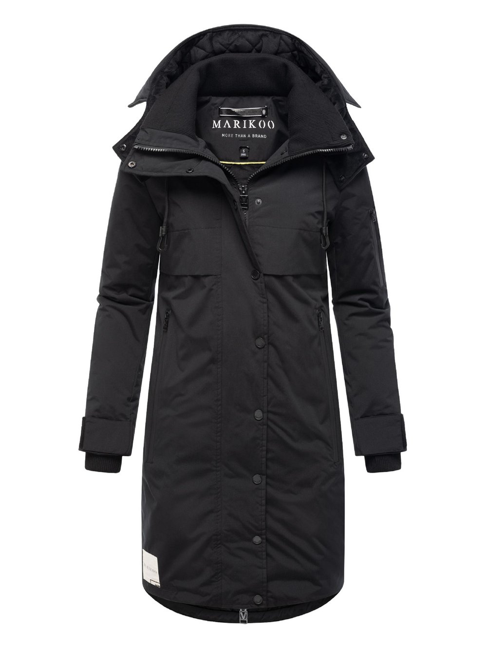Marikoo Wintermantel Damen schwarz, L
