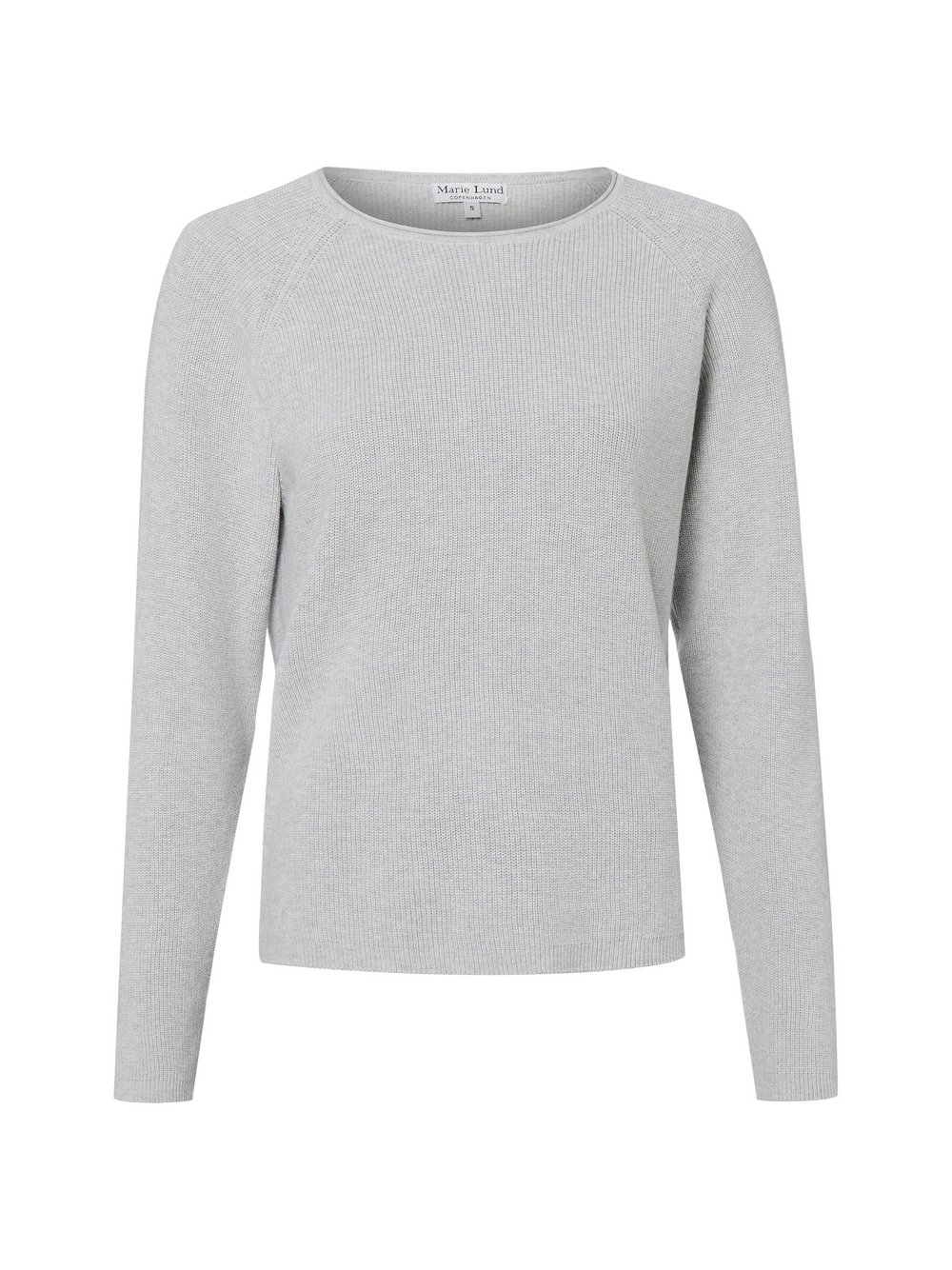 Marie Lund Strickpullover Damen Baumwolle grau meliert, XS