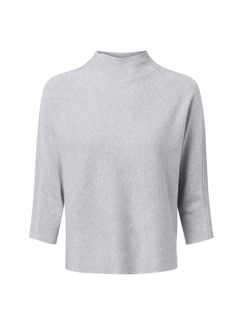 Thumbnail - comma Feinstrickpullover Damen grau meliert, 46