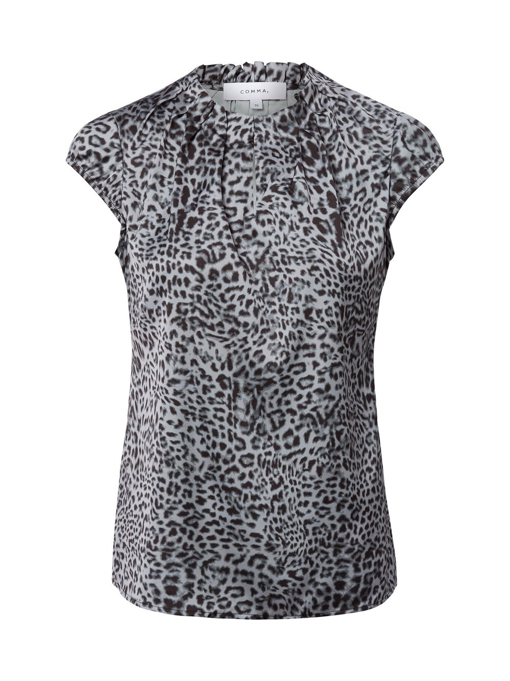 comma Blusenshirt Damen grau gemustert, 44