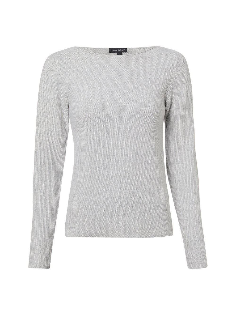 Franco Callegari Strickpullover Damen Baumwolle (100%) grau strukturiert, S